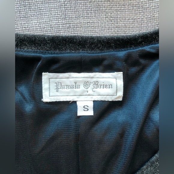 Very Rare Vintage Pamala O’Brien Charcoal Gray Long Belted Maxi Sweater-dress S - Picture 8 of 8